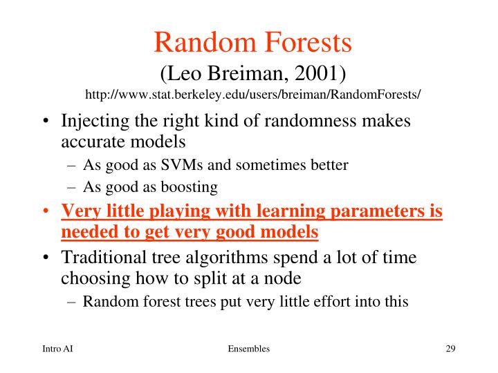 breiman and cutler s random forests for breiman and cutler s random forests for