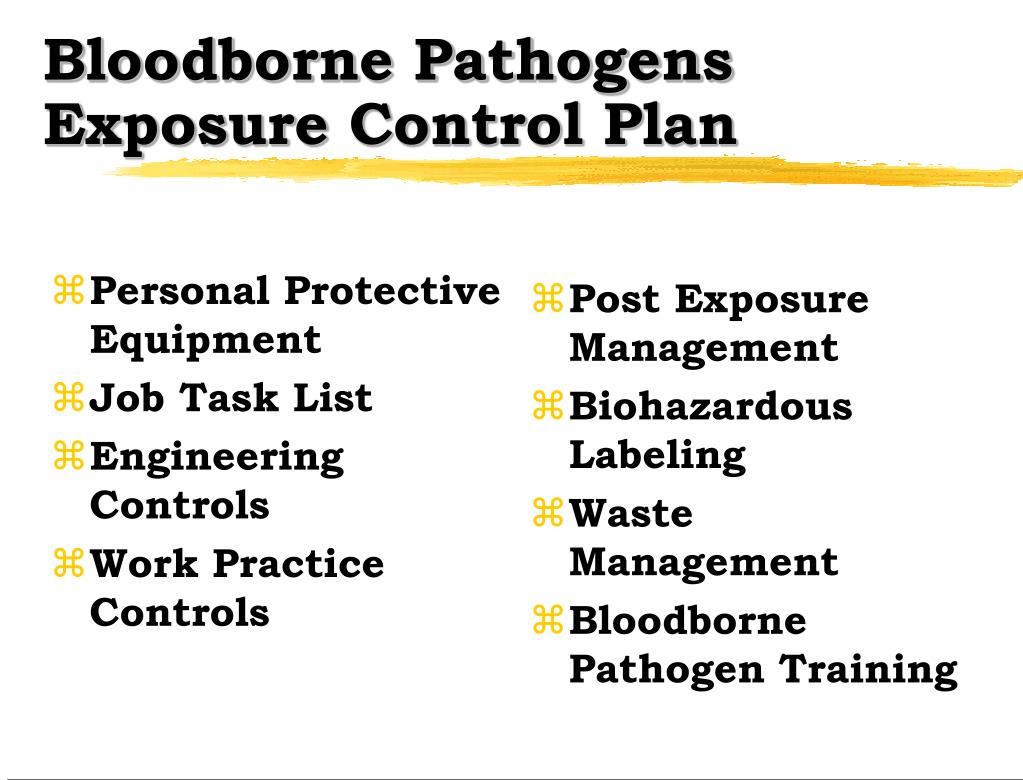 Bbp Exposure Control Plan Template