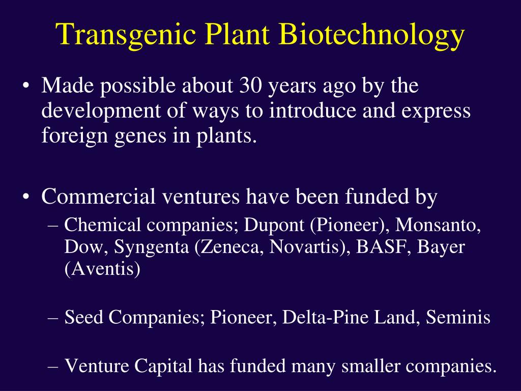 PPT - Plant Biotechnology PowerPoint Presentation, free download -  ID:1252601