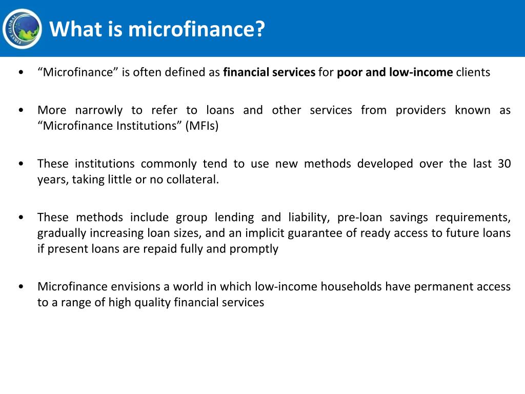 what is microfinance institutions