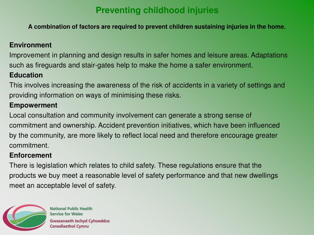 PPT - Injury prevention in the home environment for children and young ...