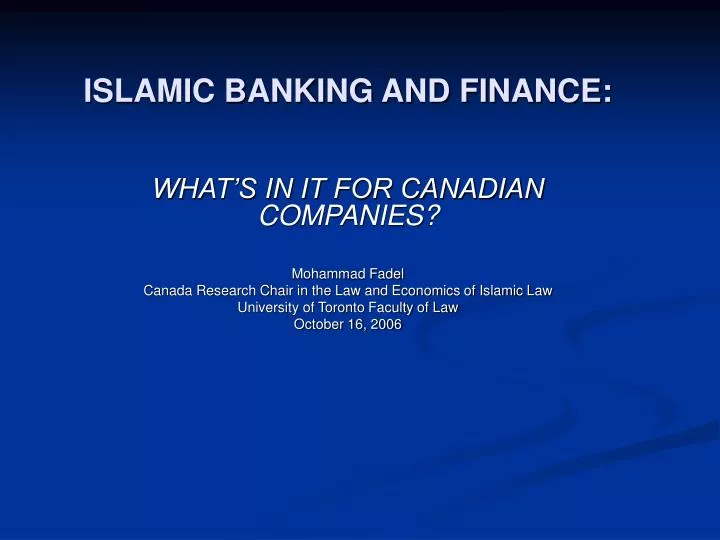 islamic banking and finance n.