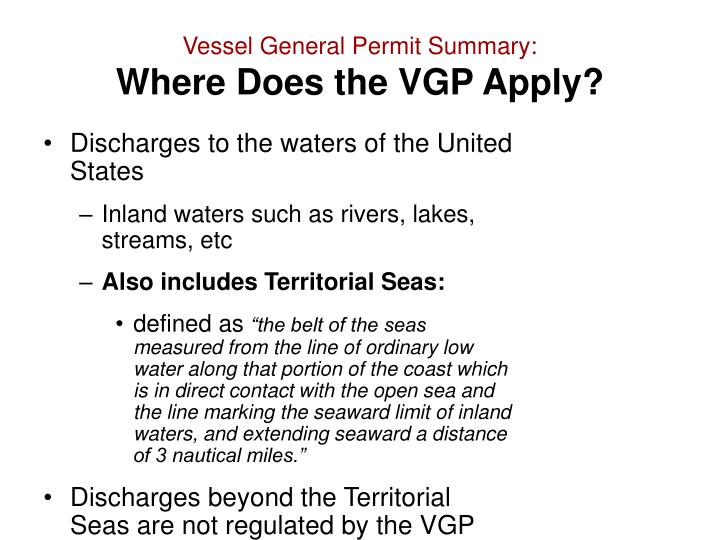 PPT Vessel General Permit Compliance Guidance Manual Training