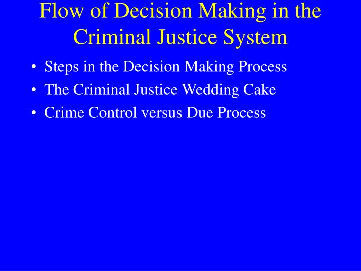 Criminal Justice Decision-Making Process