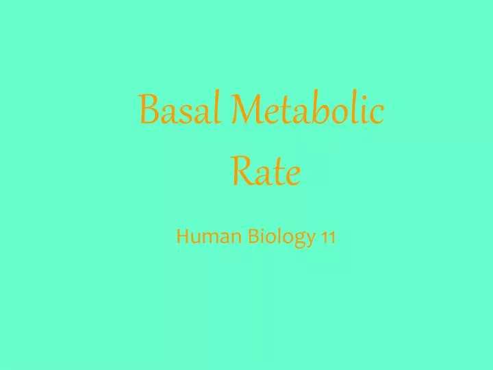 basal metabolic rate n.