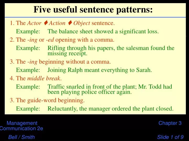 ppt-five-useful-sentence-patterns-powerpoint-presentation-free