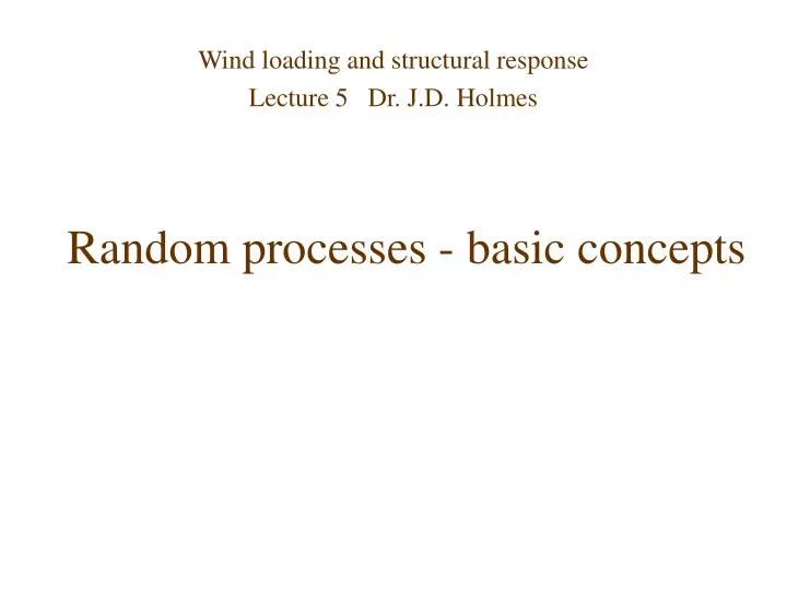 random processes random processes