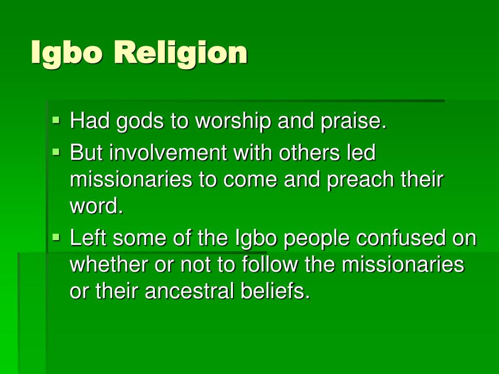 igbo religious beliefs
