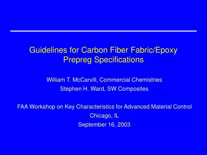 guidelines for carbon fiber fabric epoxy prepreg specifications n.