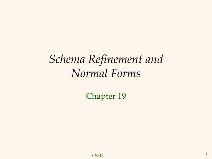 schema refinement and normal forms n.