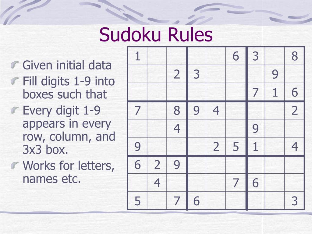 Printable Instructions For Sudoku