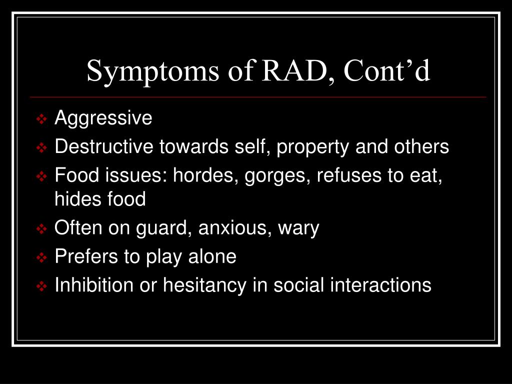 rad disorder symptoms