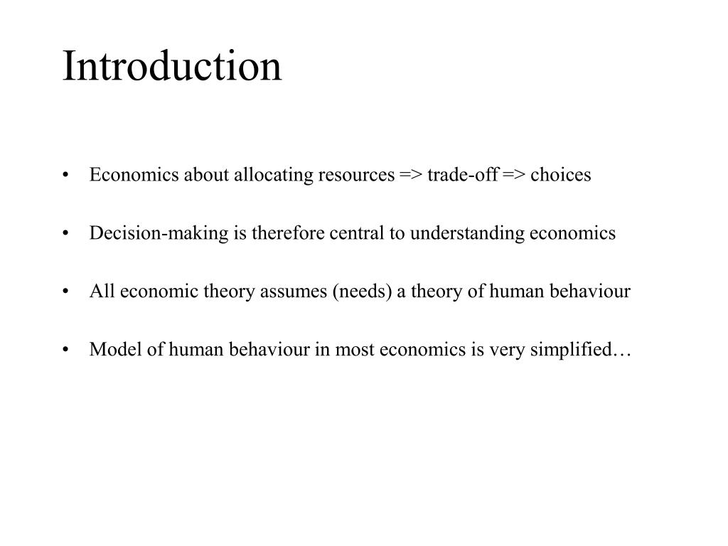 dissertation behavioural economics