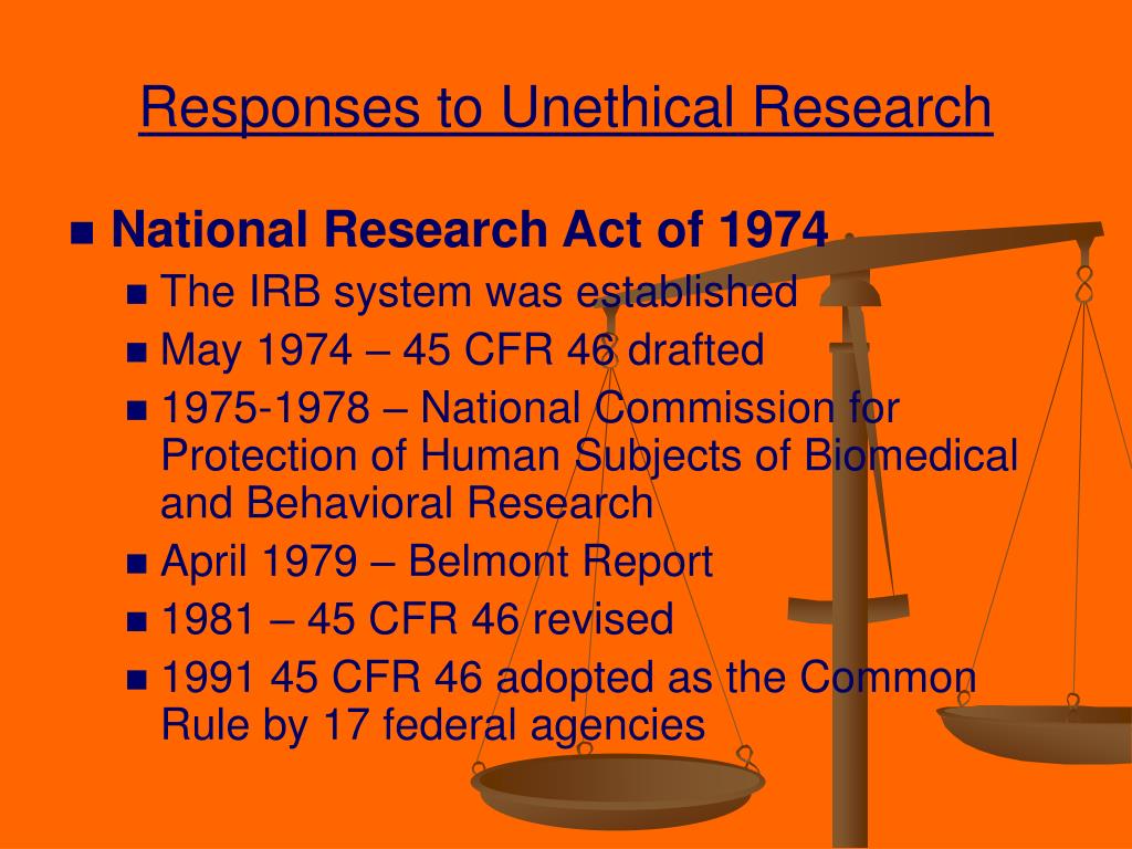unethical medical research definition