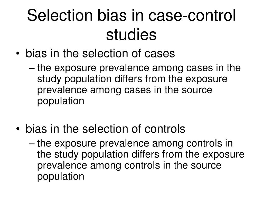 case study on selection bias