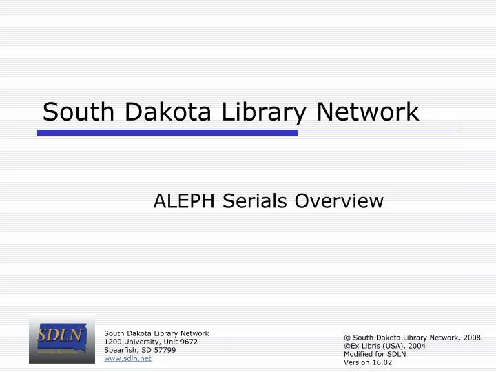 PPT South Dakota Library Network PowerPoint Presentation, free