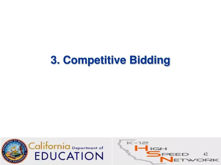 3 competitive bidding n.