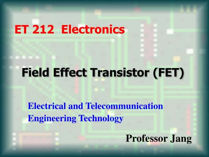 organic fet transistor organic fet transistor