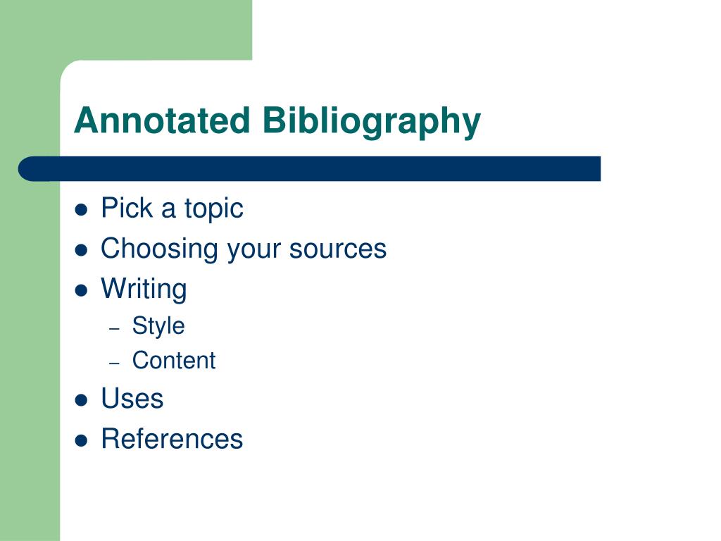 bibliography in research ppt