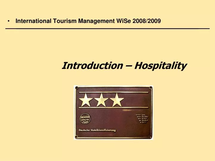 introduction hospitality n.