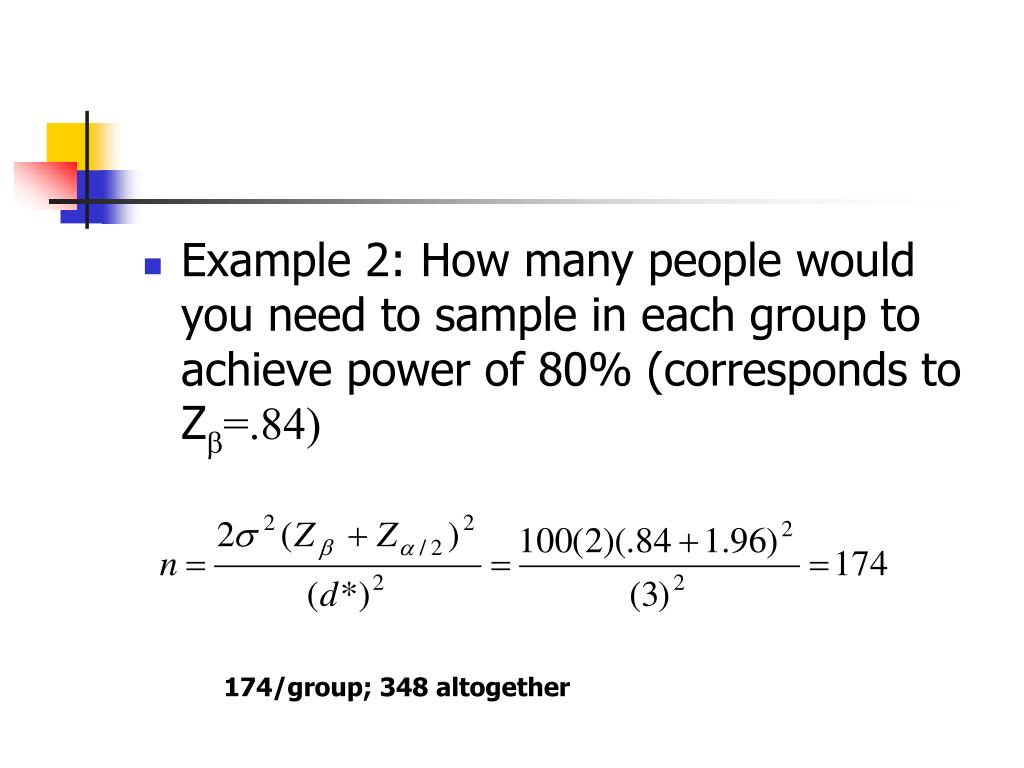 PPT Introduction to sample size and power calculations PowerPoint
