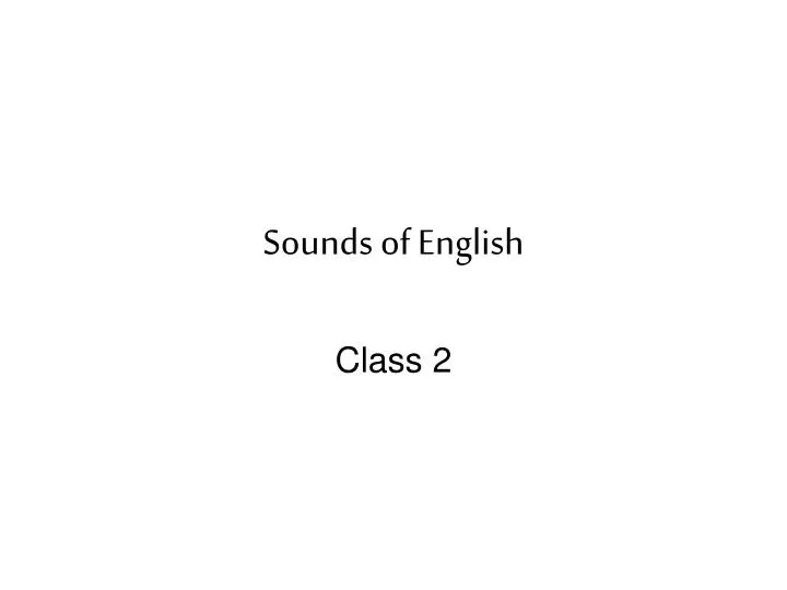 sounds of english n.