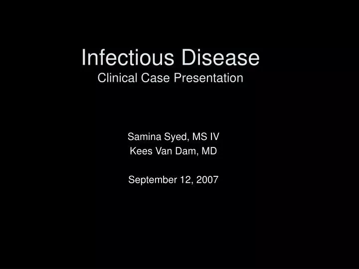 PPT Infectious Disease Clinical Case Presentation PowerPoint