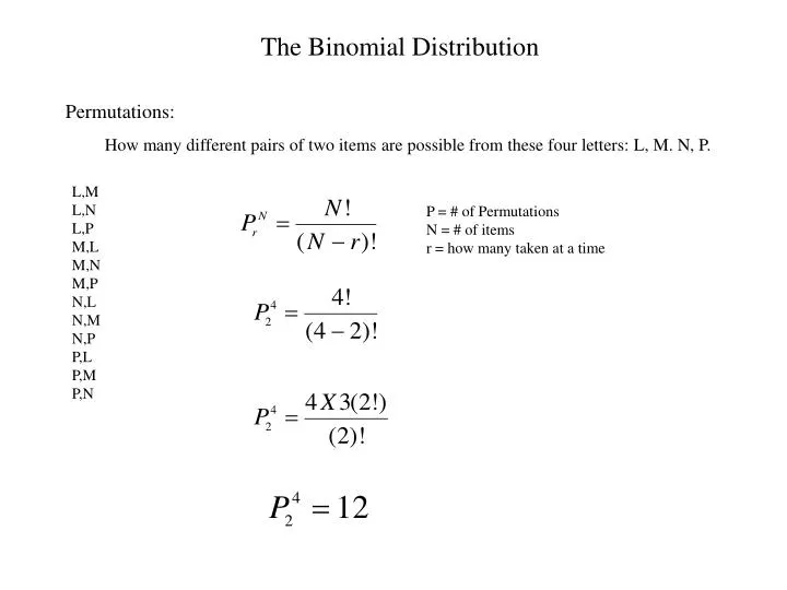 the binomial distribution n.