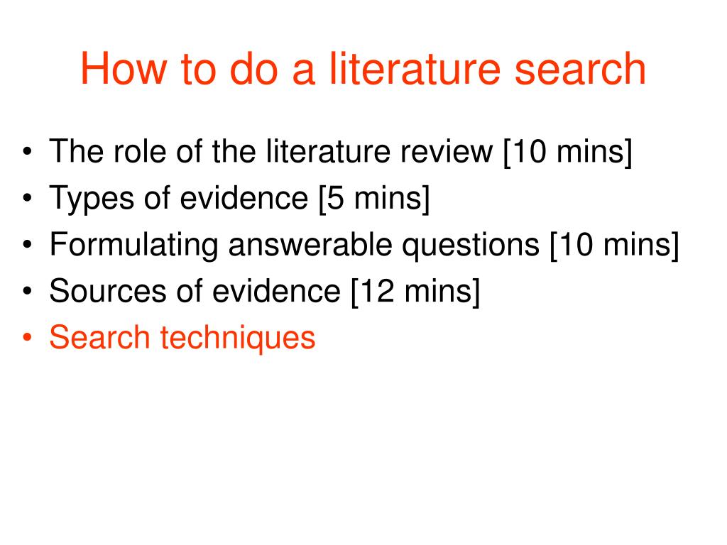 literature search definition computer science