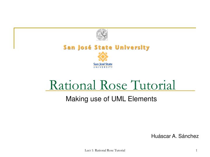 rational rose tutorial rational rose tutorial