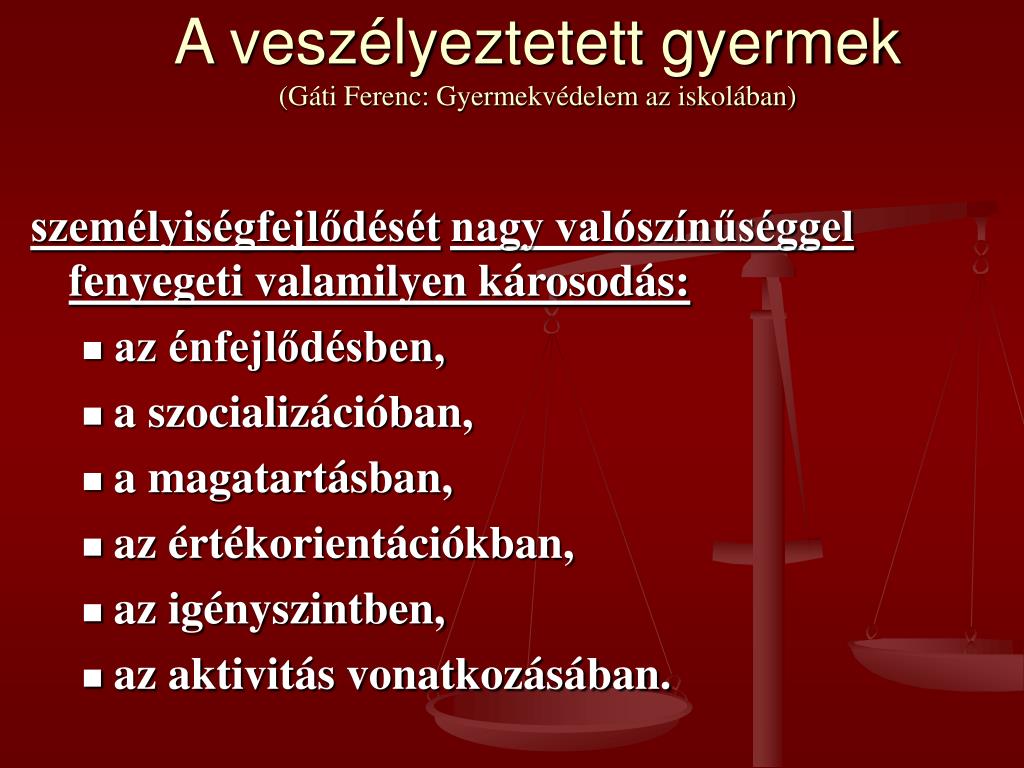 PPT - Gyermek- és ifjúságvédelmi alapismeretek PowerPoint Presentation -  ID:1269506