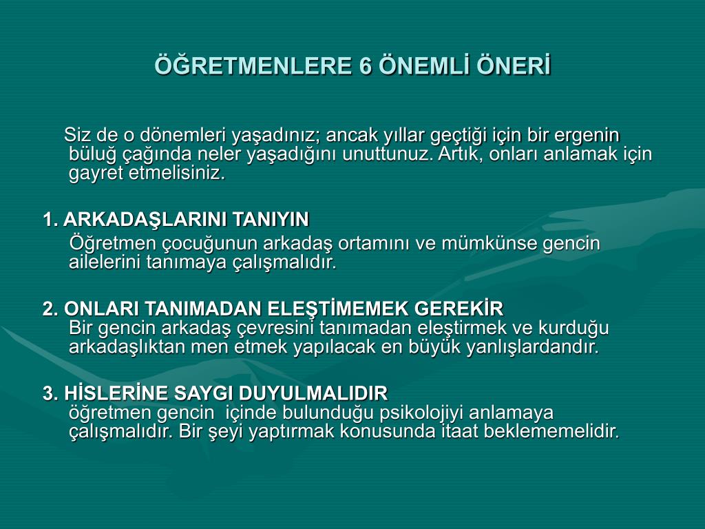 PPT - ERGENLİK DÖNEMİ SORUNLARI VE ERGENLERLE İLETİŞİM PowerPoint ...