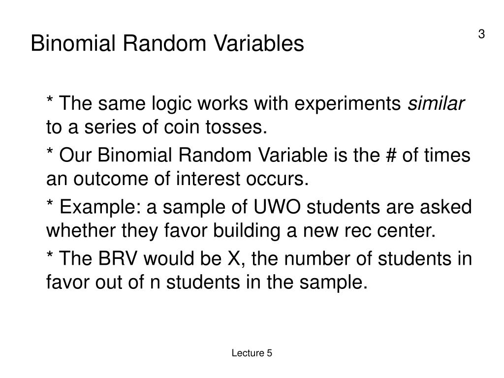 Ppt binomial random variables powerpoint presentation free download