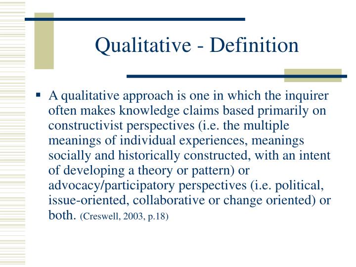 qualitative research definition theory