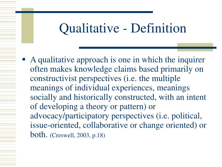 definition of qualitative research according to authors