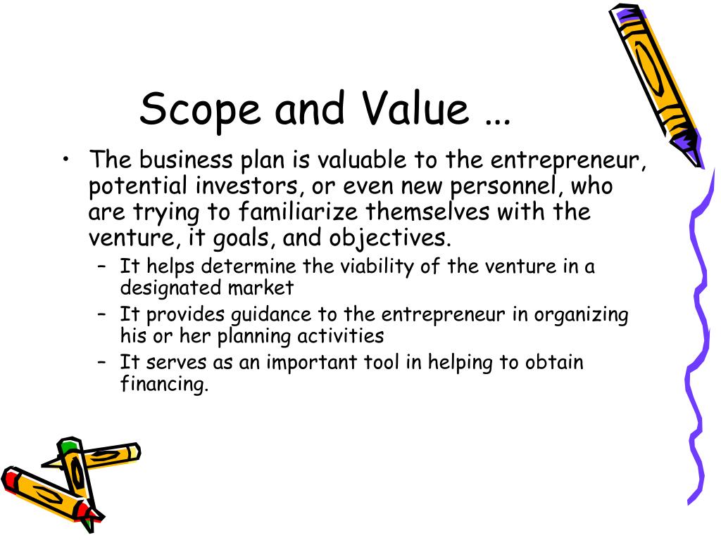 business plan scope and value