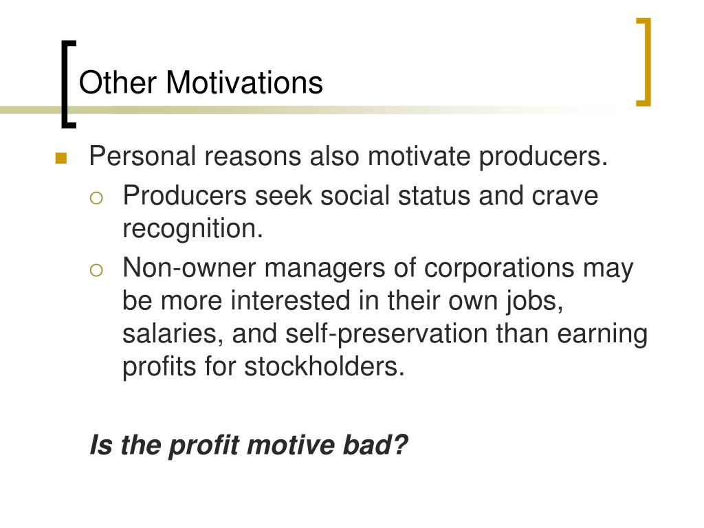 profit motive business plan