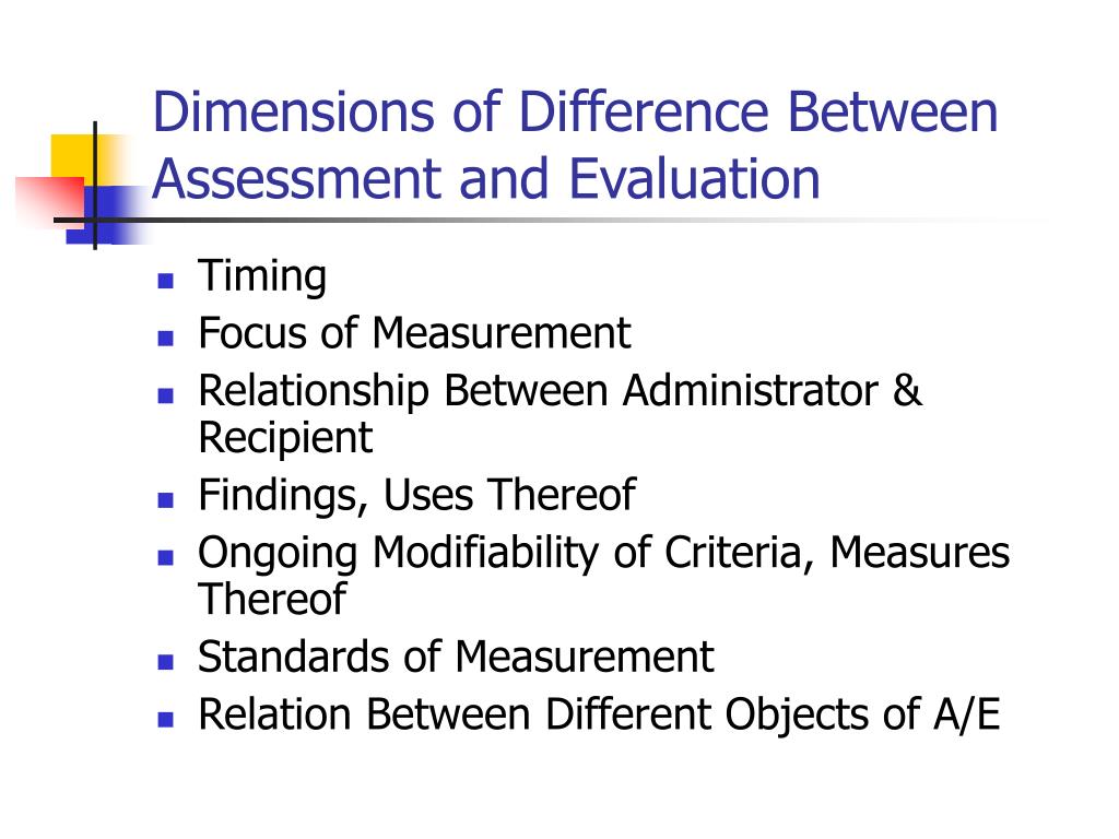 Compare and Contrast the Relationship Between Evaluation