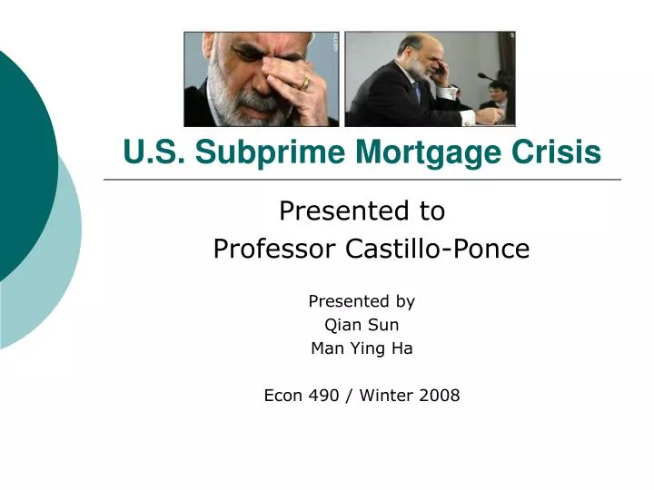 u s subprime mortgage crisis n.