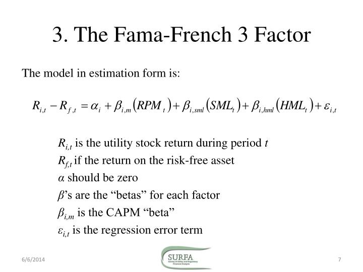 Factors Model For The Fama And French