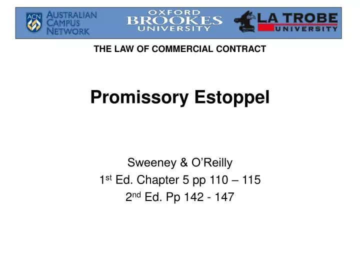 PPT Promissory Estoppel PowerPoint Presentation, free download ID