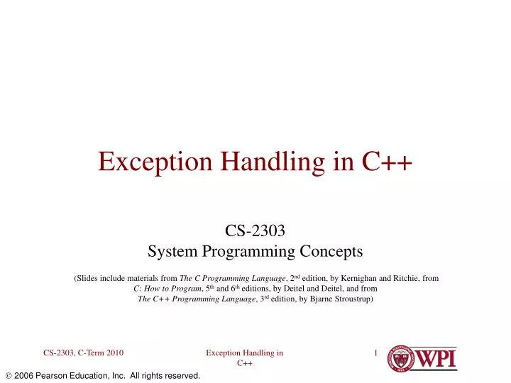 Ppt Exception Handling In C Powerpoint Presentation Free