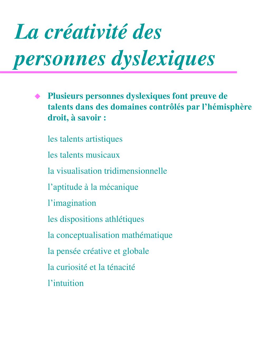 PPT - LA DYSLEXIE PowerPoint Presentation, free download - ID:3797998