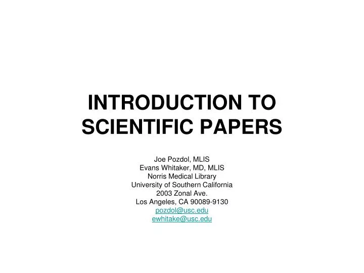 the introduction of a scientific paper