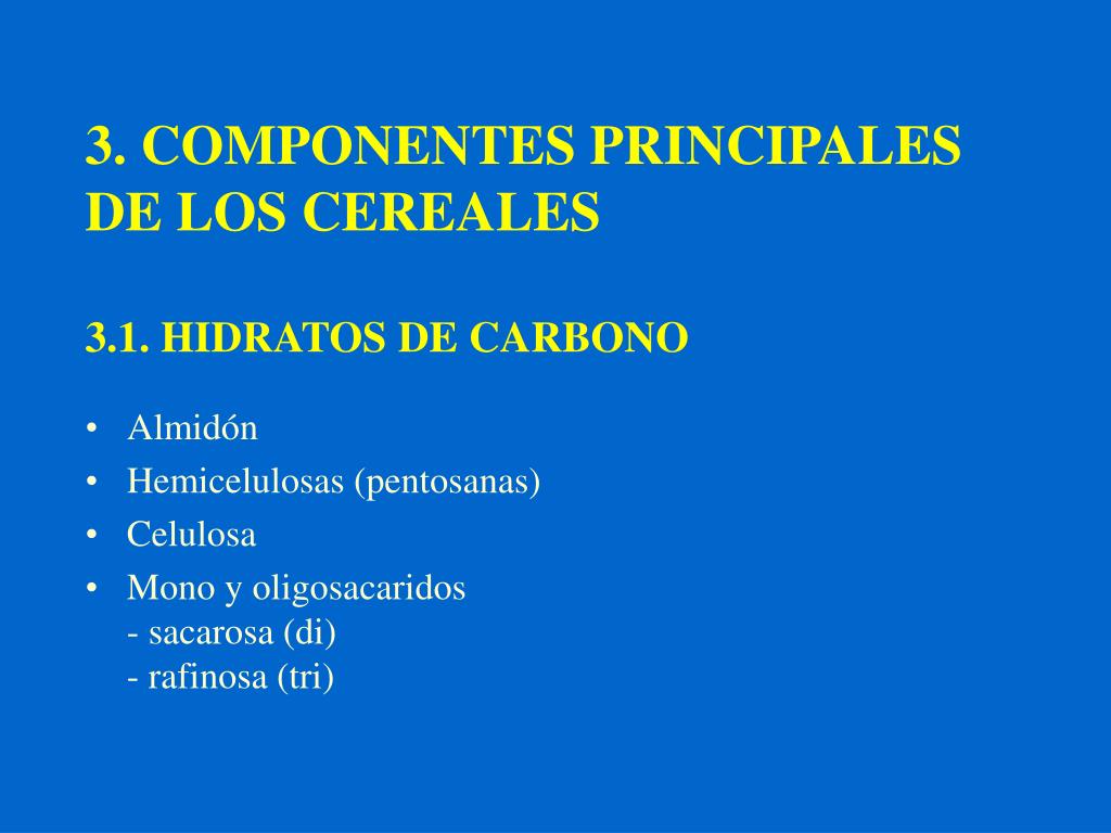 PPT - QUÍMICA DE LOS CEREALES PowerPoint Presentation, free download -  ID:1272944