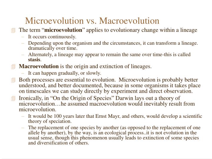 a study of microevolution and macroevolution Study guide questions be able to identify, compare, contrast, and discuss the various mechanisms of microevolution, including: mutation gene flow. a study of microevolution and macroevolution Study guide questions be able to identify, compare, contrast, and discuss the various mechanisms of microevolution, including: mutation gene flow.