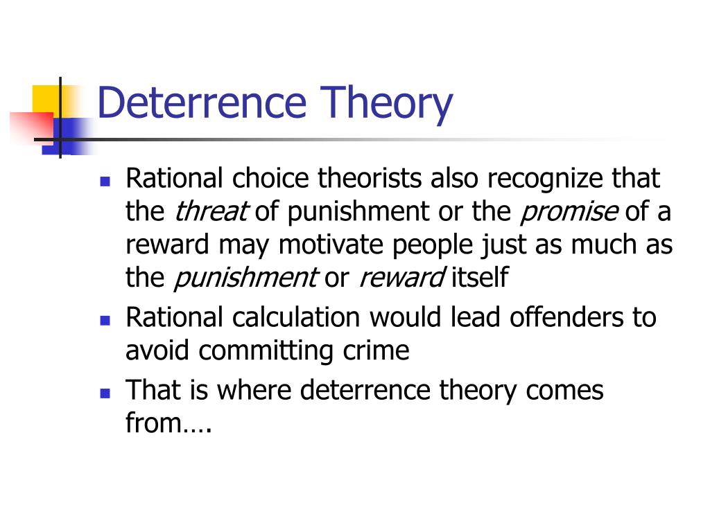 deterrence hypothesis definition economics