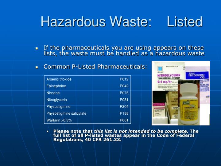 pharmaceutical waste Pharmaceutical program: guidelines the following information is for private homes that are not using a home health care agency home health care providers are required to. pharmaceutical waste Pharmaceutical program: guidelines the following information is for private homes that are not using a home health care agency home health care providers are required to.