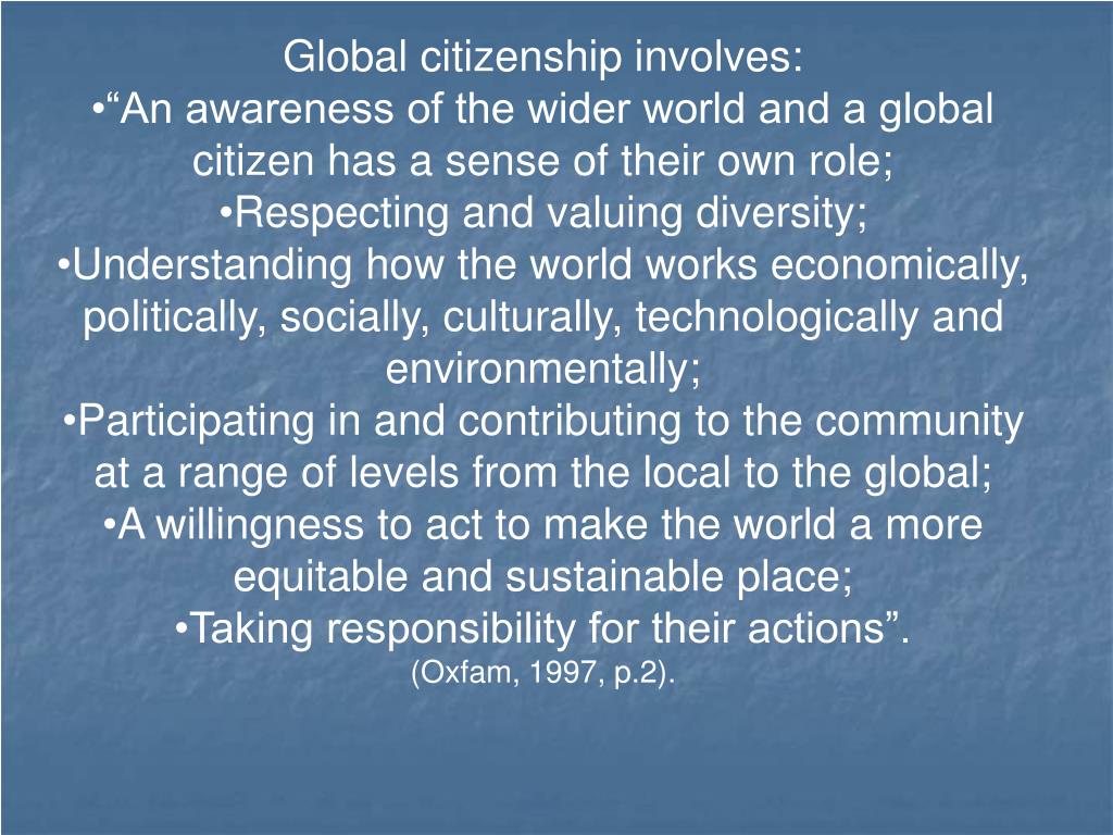 definition essay global citizen