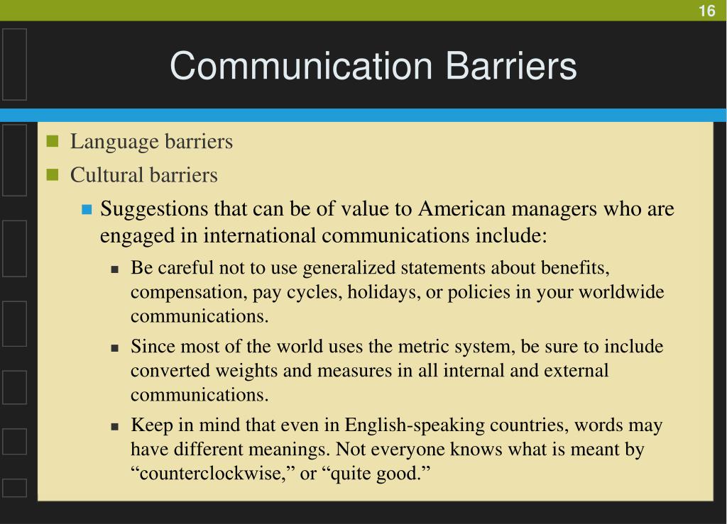 The Language Barriers Of Communication